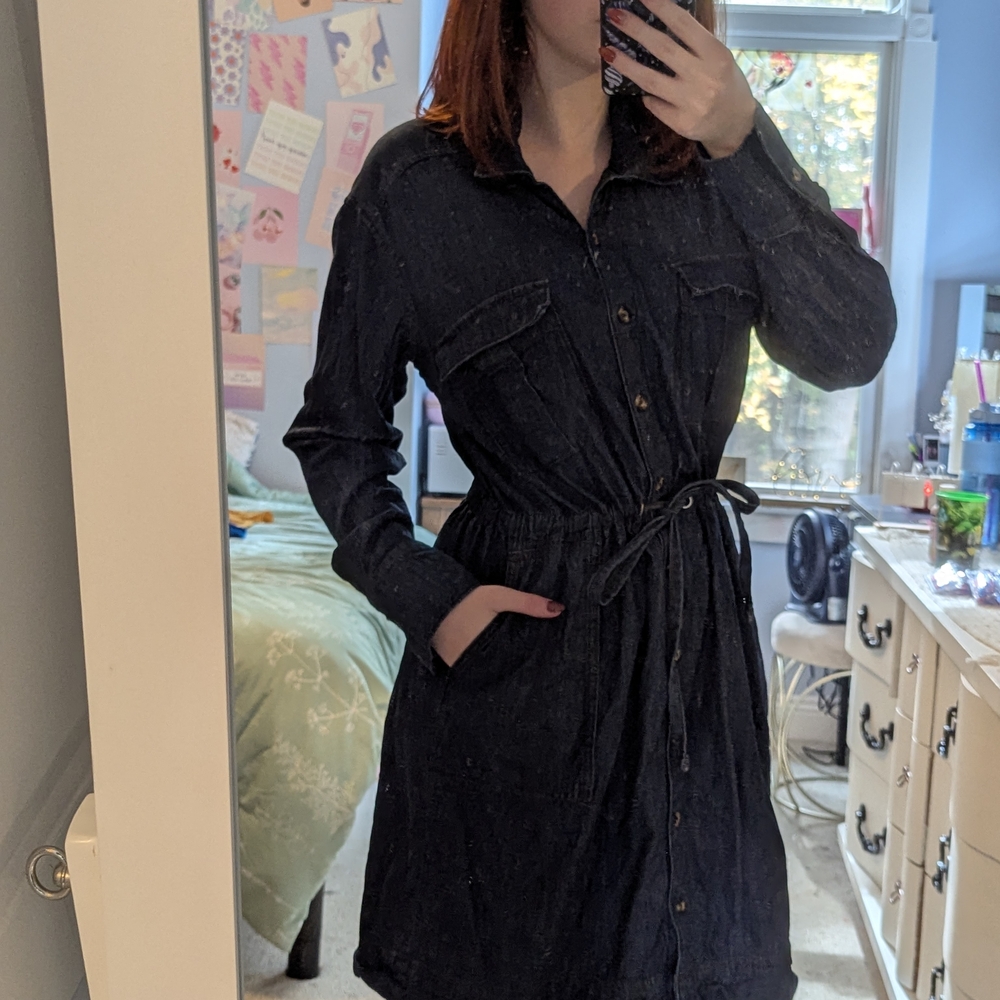 Sonoma Women's Dark Blue Denim Jacket Dress